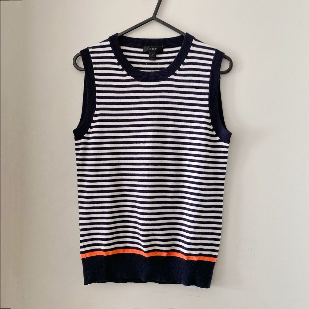 NWT J.Crew Knit Vest in Stripes Size XS